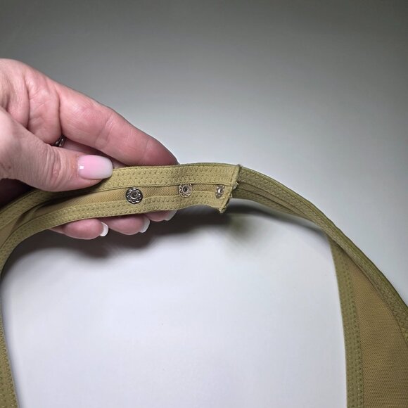 Out From Under Olive Green Faux Leather Halter Corset Top Size M - Picture 7 of 8